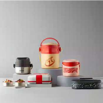 Milton Stainless Steel Lunch Box - Color: Multicolor