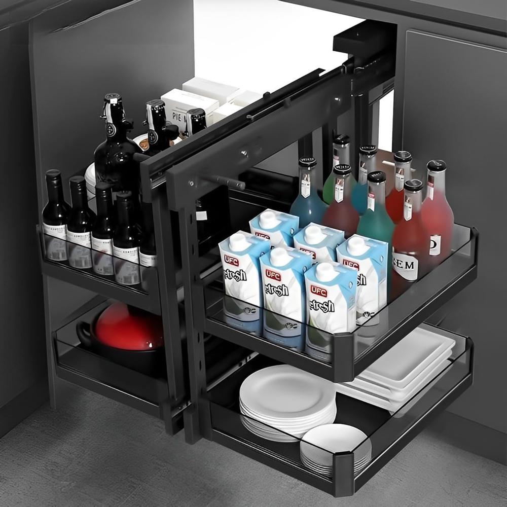 Imported Glass Magic Corner - Color: Grey