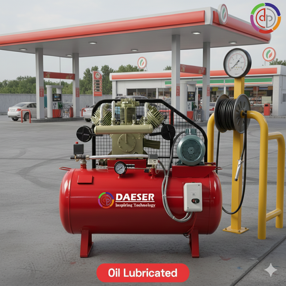 Piston Type Air Compressor - Color: Red