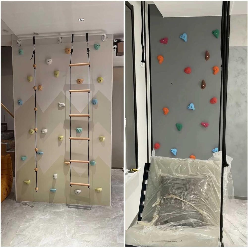 White Tech Premium Rock Climbing Holds (Pack Of 30) Hardware Kit 