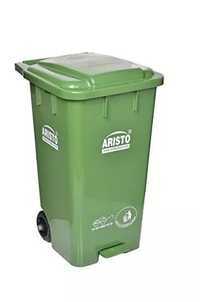 Green Plastic Pedal Dustbin