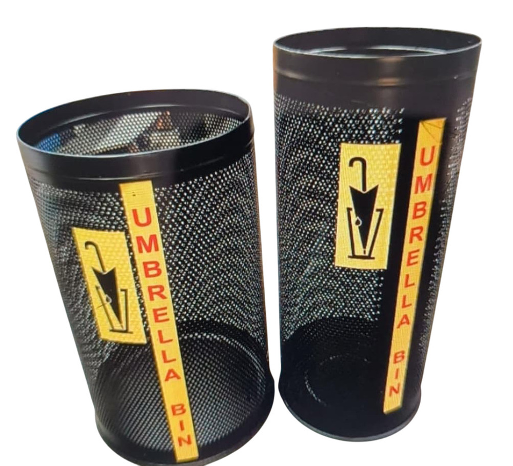 Ss Metal Umbrella Bin - Color: Black