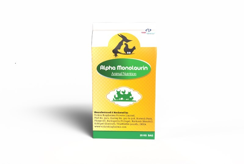 Alphamonolaurin feed supplement