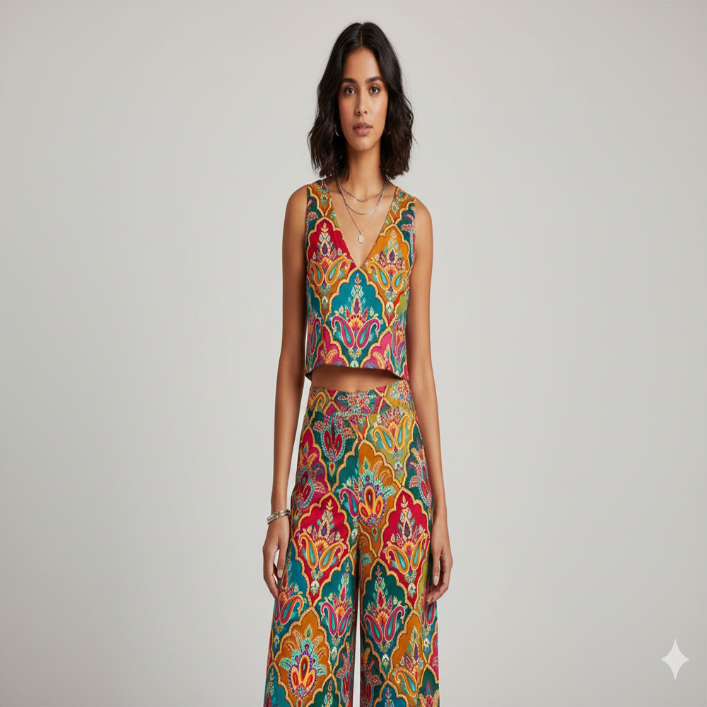 Kalamkari  Fabric, Multicolour, Digital Prints