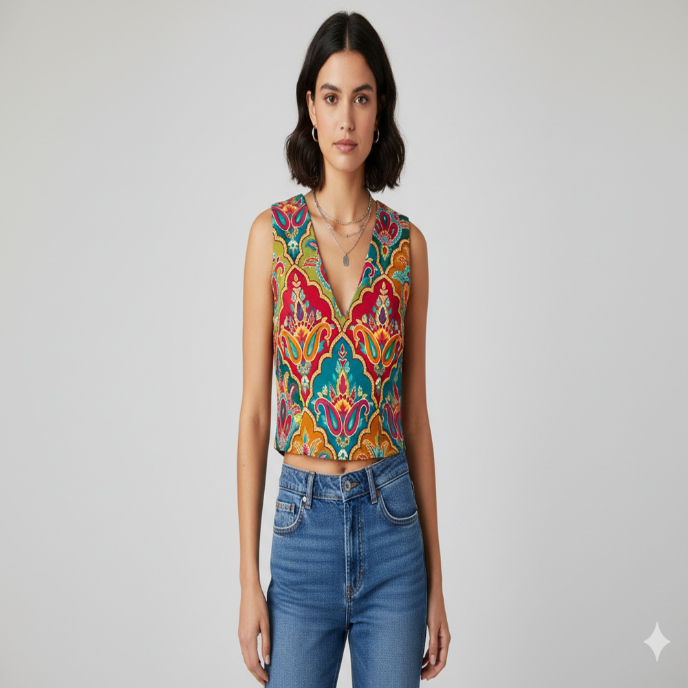 Kalamkari  Fabric, Multicolour, Digital Prints