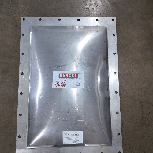 Dome Shaped Exploion Vent 400 Mm - Color: Silver