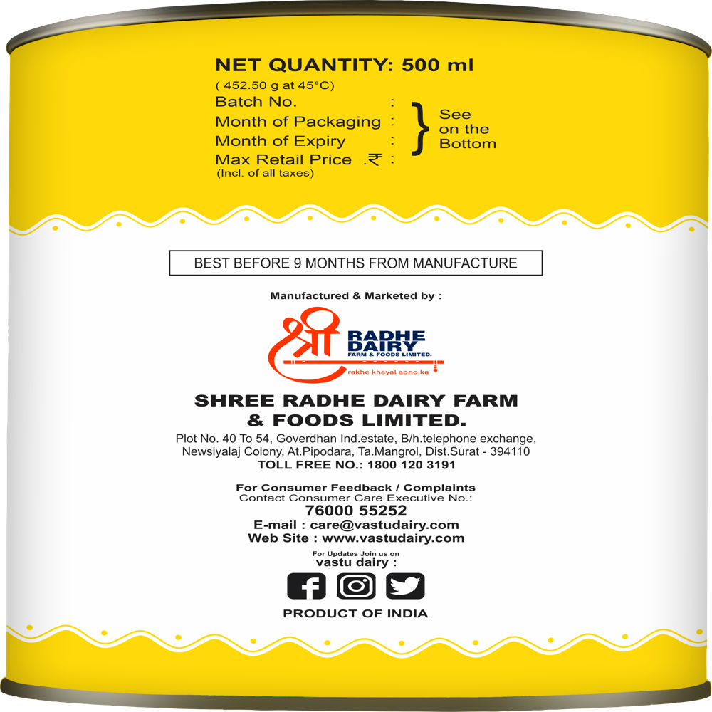 Cow Ghee 500 ML Tin