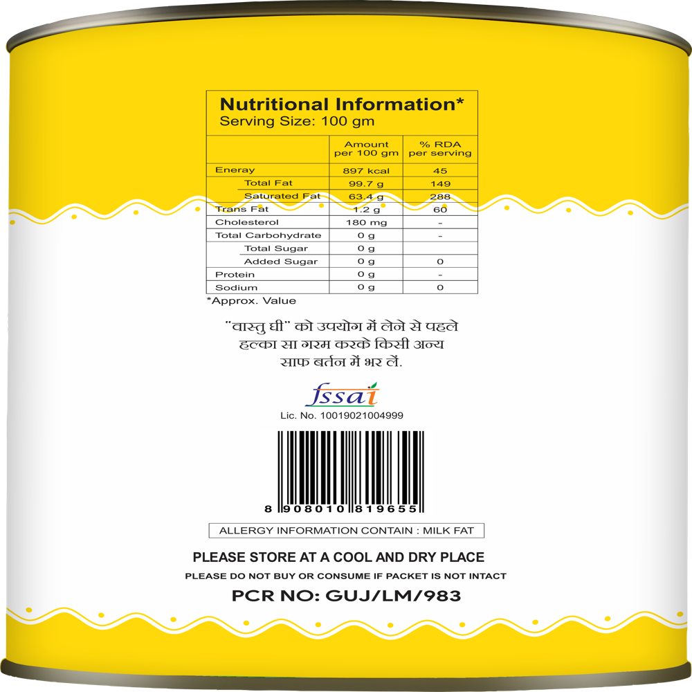 Cow Ghee 1 Ltr Tin