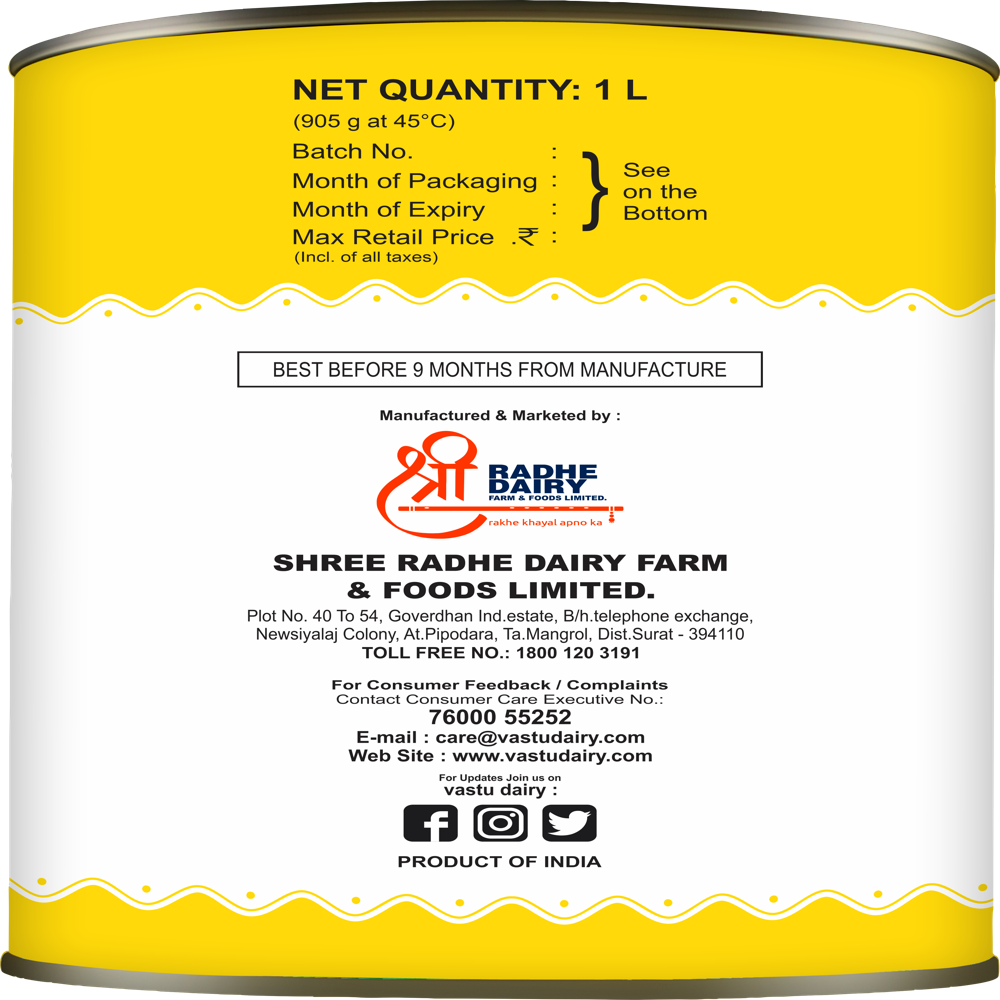 Cow Ghee 1 Ltr Tin