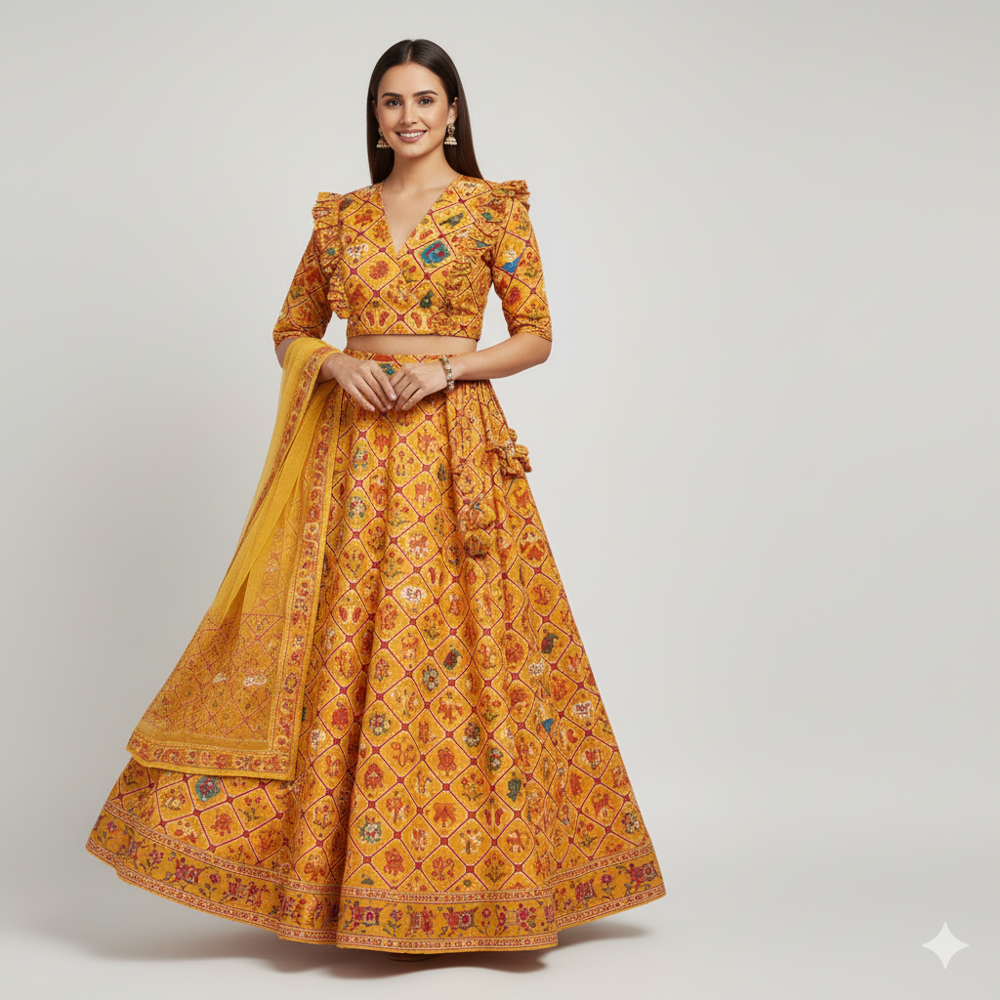 Floral viscose Animal Print Fabric