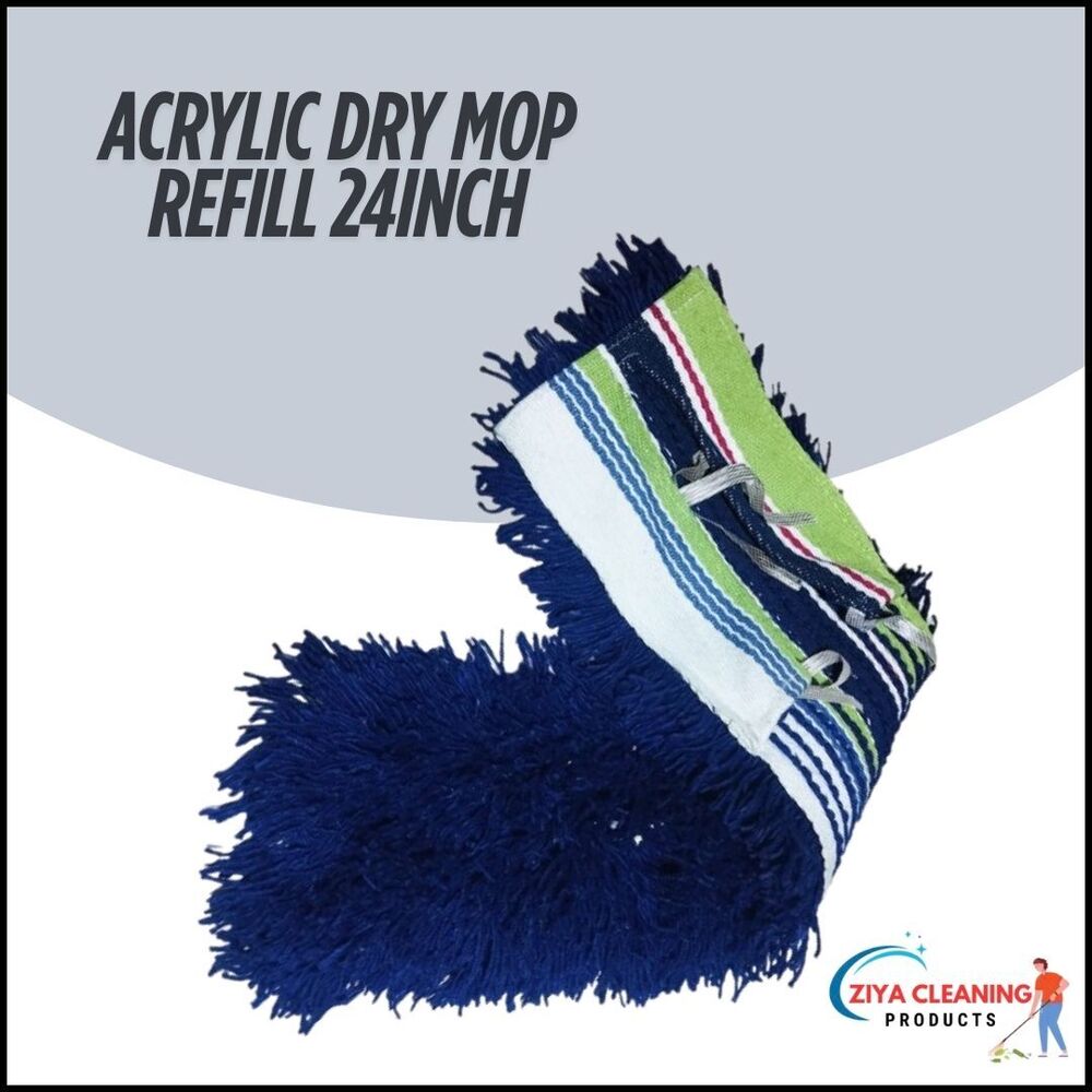 24 Inch Acrylic Dry Mop Refill - Color: Blue