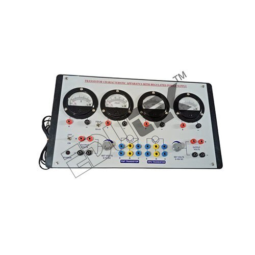 TRANSISTOR CHARACTERISTICS APPARATUS WITH BAKELITE PANEL & ROUND METERS, REGULATED POWER SUPPLIES