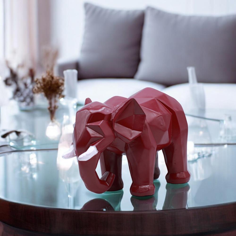  STANDING  GEOMATRIC  ELEPHANT RED
