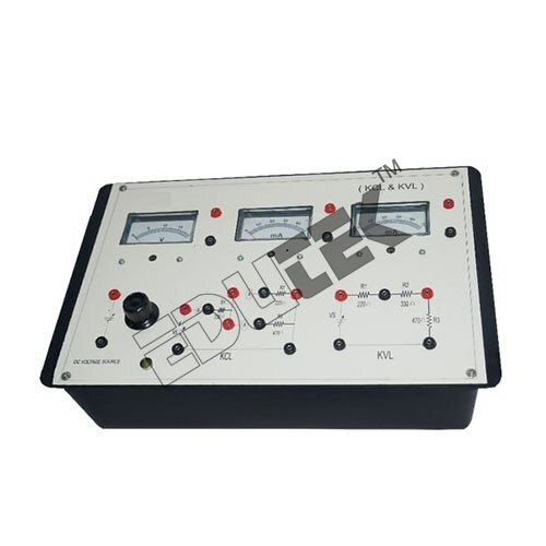 Verification Of Kcl & Kvl - Aluminum Panel With Dc Regulated Power Supply (0-3v Dc) & Dual Analog Meters (0-3v, 0-250ma) | Engineering Electronics Instrumentation