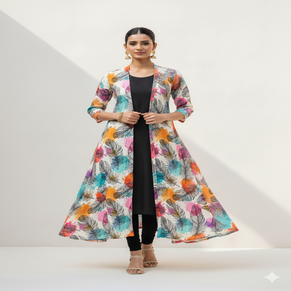  Feature PRINT  FABRIC , white 