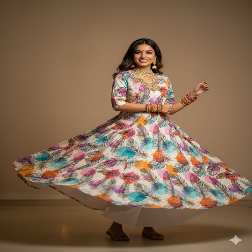  Feature PRINT  FABRIC , white 