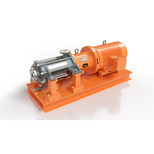 Metallic Multistage Magnetic Drive Sealles Chemical Process Pump - Color: Orange