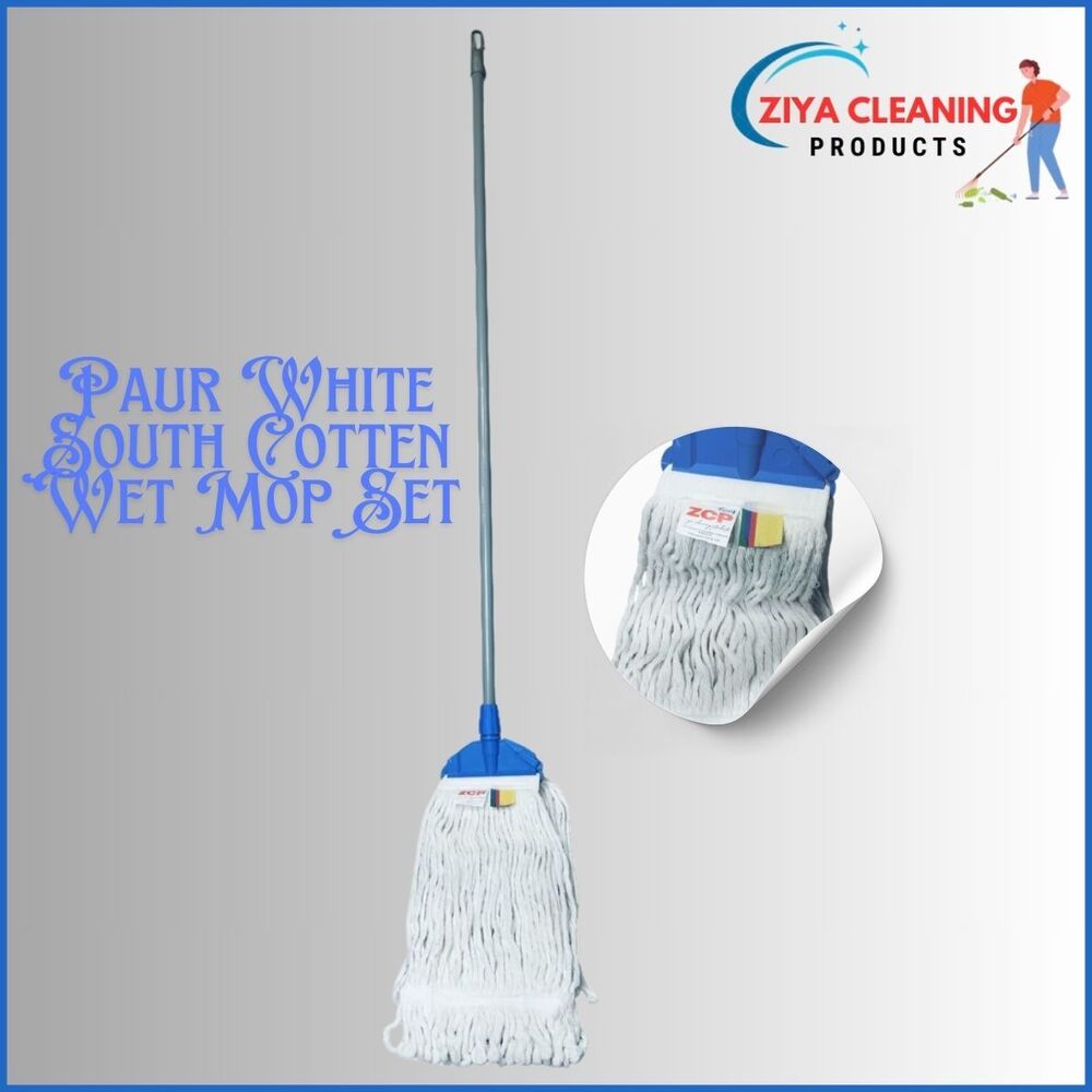 Pour White South Cotten Wet Mop Set - Application: Hotels & Hotel