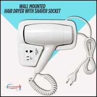 Wall Mounted Hair Dryer With Shaver Socket