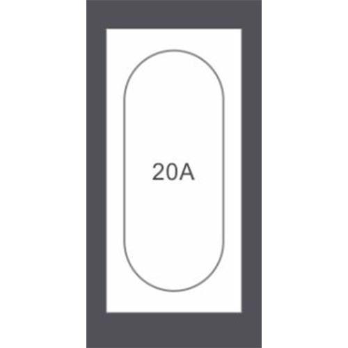 M016 20a 1 Way Switch - Color: White