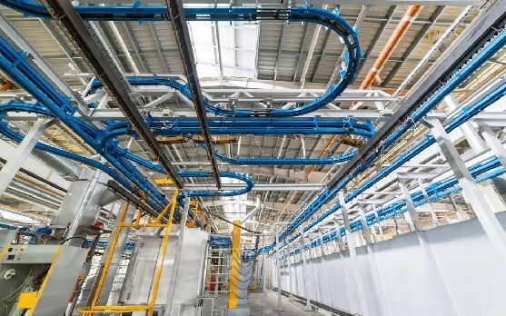 Trolley Conveyor - Color: Blue