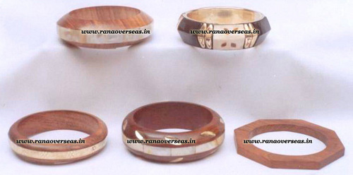 Wooden Bangles - Brown Wooden, 2.2 - 3 Inches Round Size | Perfect for Party Use