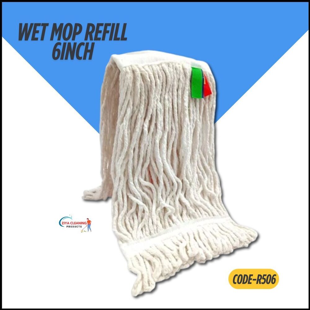 02_6 Inch Wet Mop Refill - Color: White