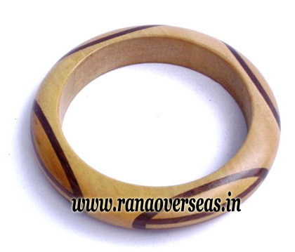 Wooden Bangles - Brown Wooden, 2.2 - 3 Inches | Round Shape for Party Use