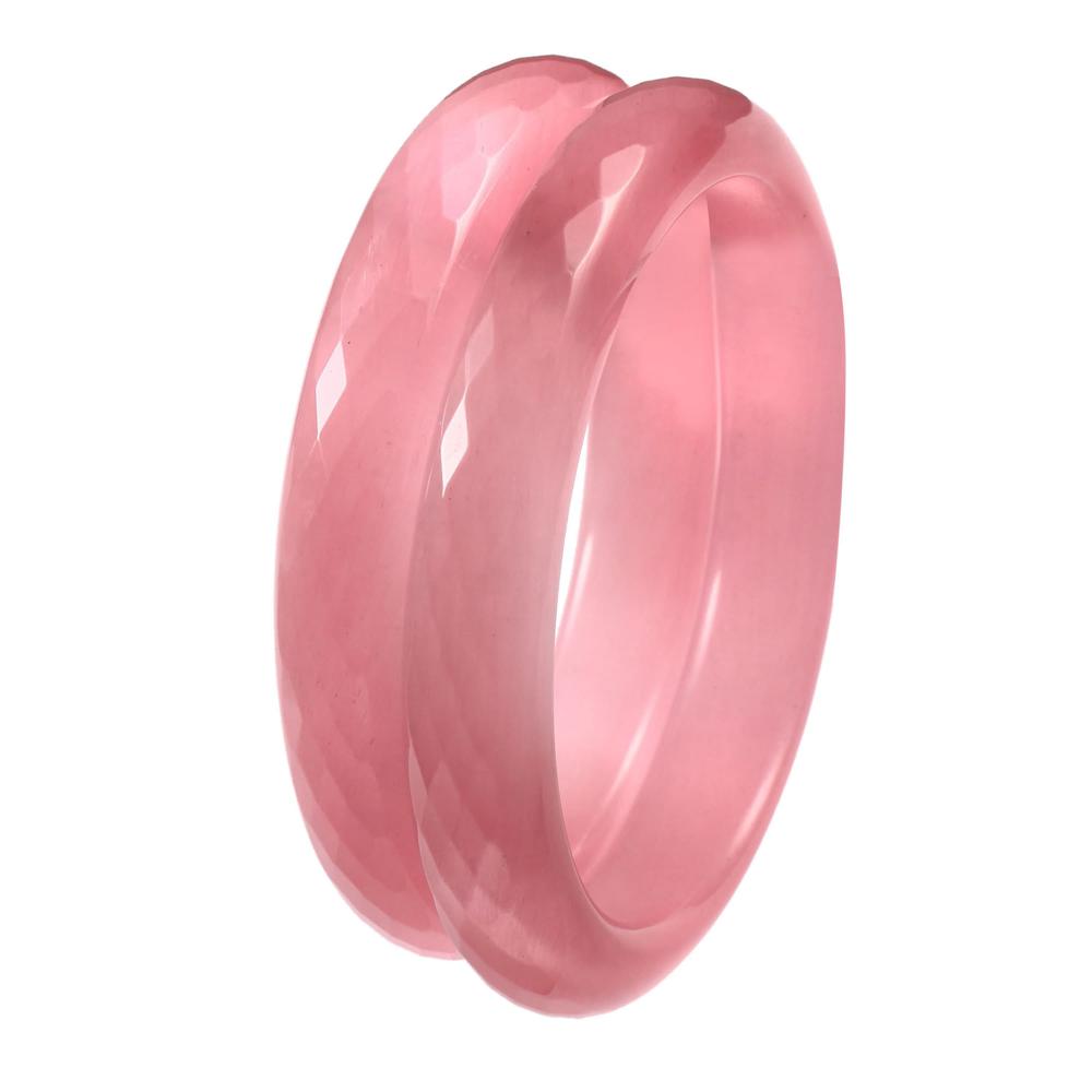 Monalisa Glass Bangles With Diamond Cutting - Feature: Fashion