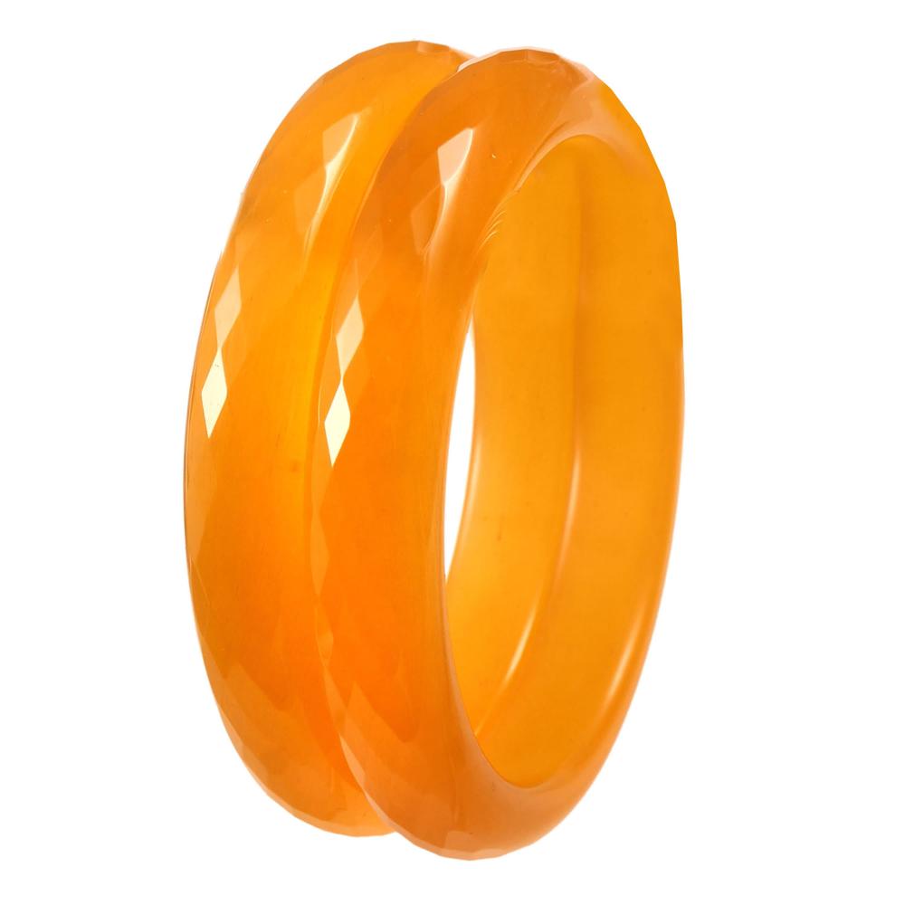 Monalisa Glass Bangles With Diamond Cutting - Feature: Fashion