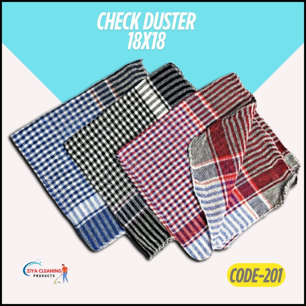 18X18 Inch Check Duster - Color: Multicolor