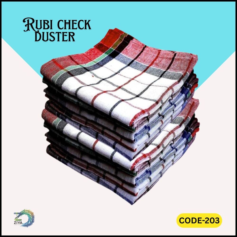 Rubi Check Duster - Color: Red
