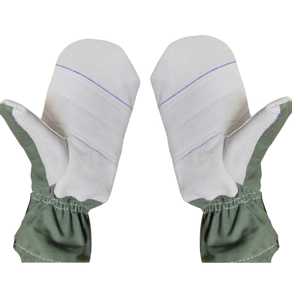 White Tech Anti-Slip Slithering Rappelling Mitten Gloves Perfect for Zip Line, Climbing,Mountain Climbing Activities (
