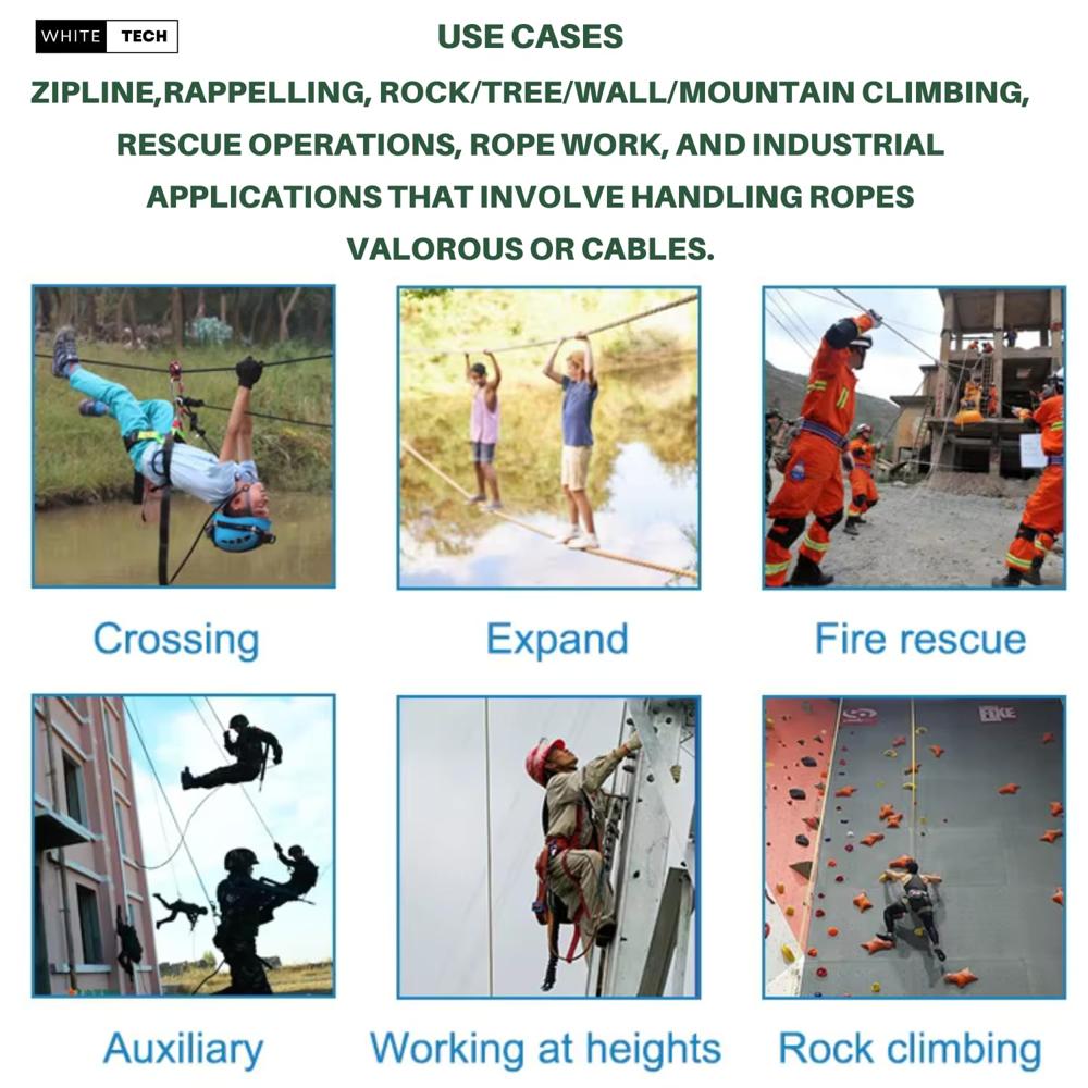 Slithering Rappelling Mitten Gloves For Zip Line - Fabric Type: Leather