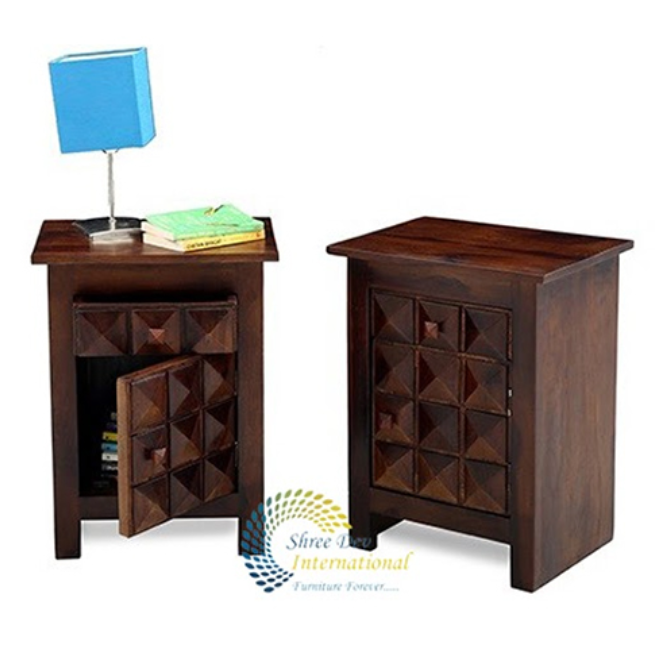 Diamond Door Bedside Table