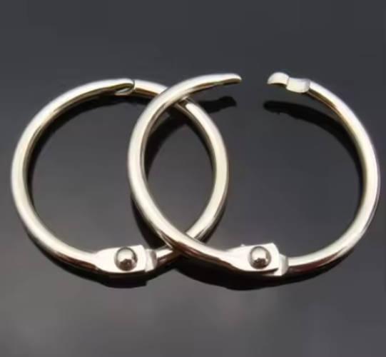 Metal Keyring for Binder Bookmark Accessory