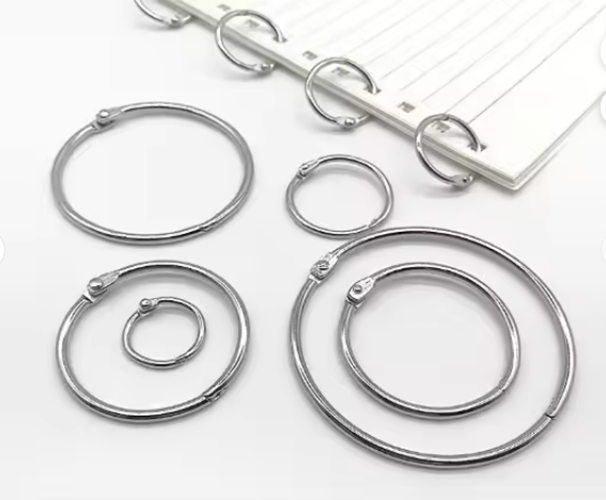 Metal Keyring for Binder Bookmark Accessory