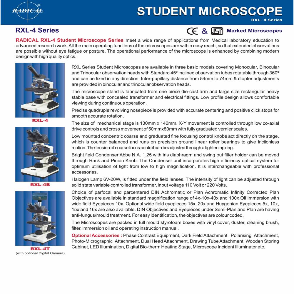 Coaxial Microscope Rxl-4 - Application: Testing & Measurement