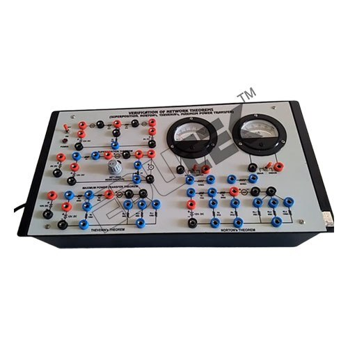 NETWORK THEOREMS (NORTONS, THEVININS, SUPERPOSITION & MAXIMUM POWER TRANSFER) WITH BAKELITE PANEL & ROUND METERS