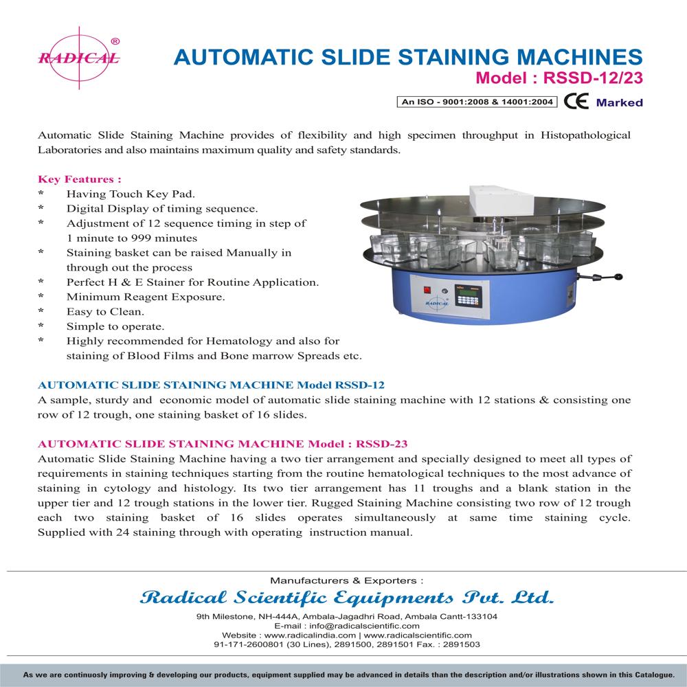 Automatic Slide Staining Machine RSSD-23