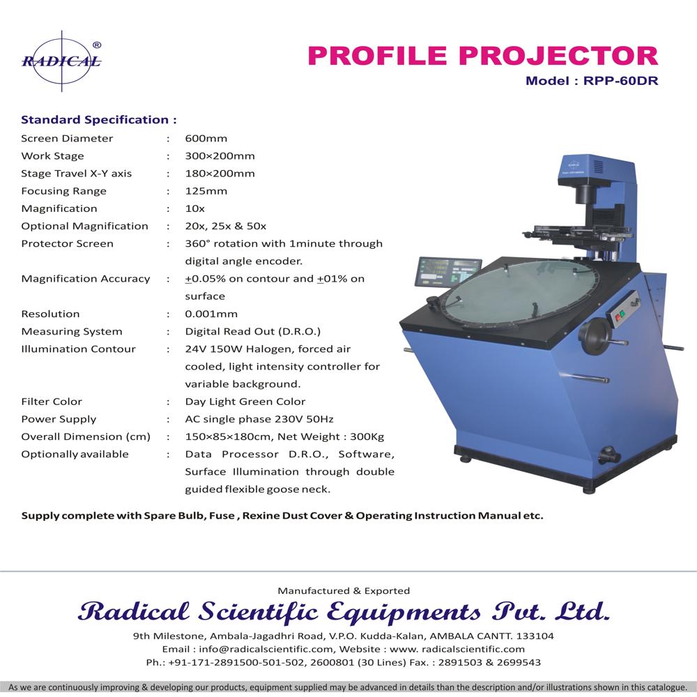 Profile Projector (Floor Model) Rpp-60dr - Brightness: Adjustable Iso