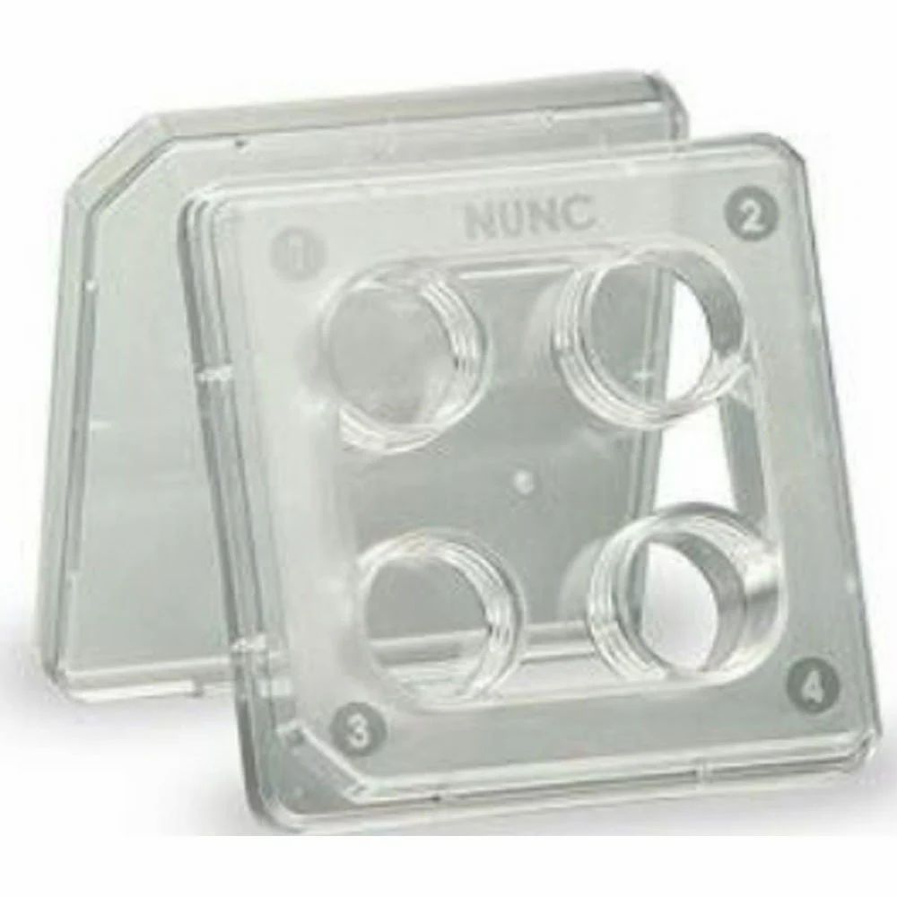 Nunc 4 Well Multi Dish - Plastic, 3mm Hole Diameter, White Color | Durable, Compact Design With Warranty