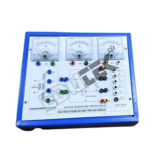 VOLTAGE DOUBLER & TRIPLER CIRCUIT WITH ALUMINUM PANEL & SQUARE METERS