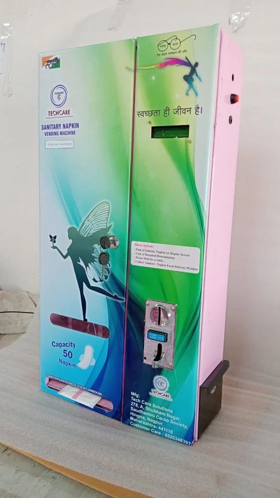 Wall Mounted Sanitary Napkin Vending Machine - Material: Stainless Steel