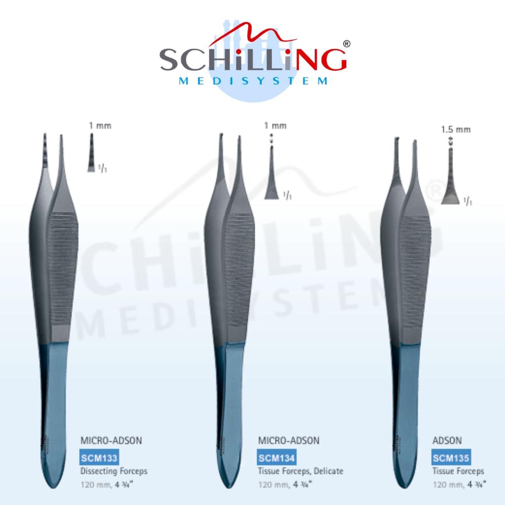 Schilling Micro Adson Titanium Forceps - Application: Hospital