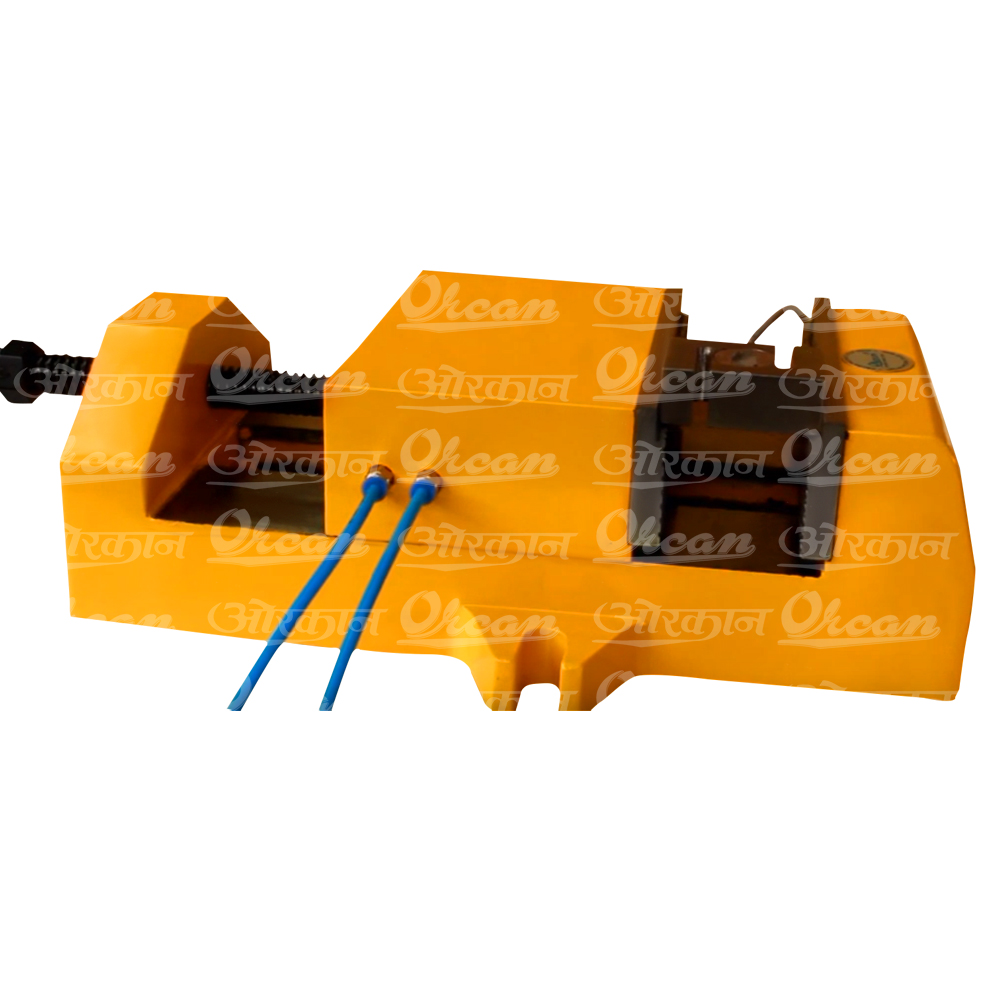 Heavy Duty Pneumatic Machine Vice - Color: Yellow