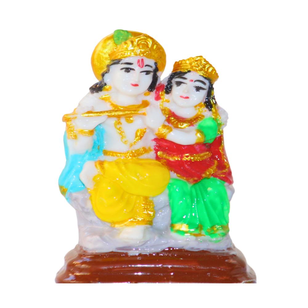 Radha Krishna Marble Finish - Color: Multicolor