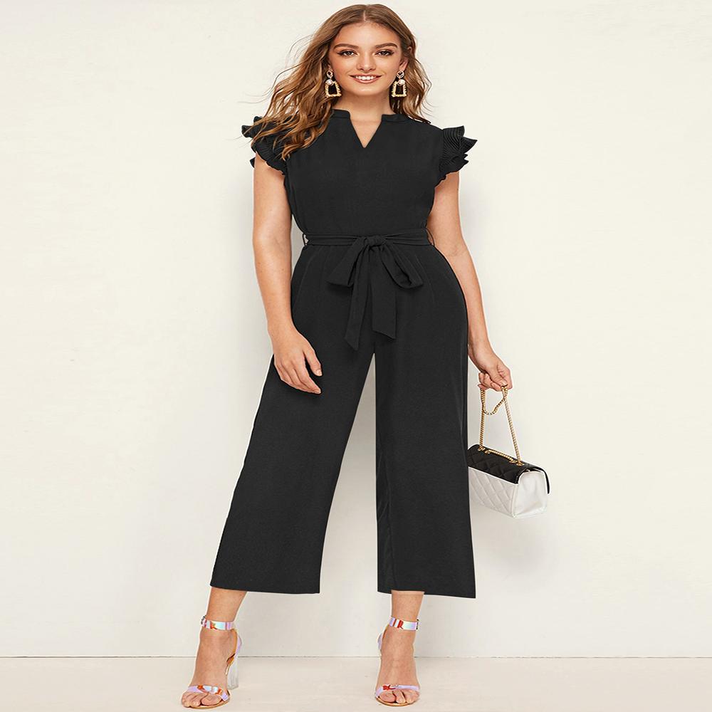 Women's Plain Basic Jumpsuit - Color: All