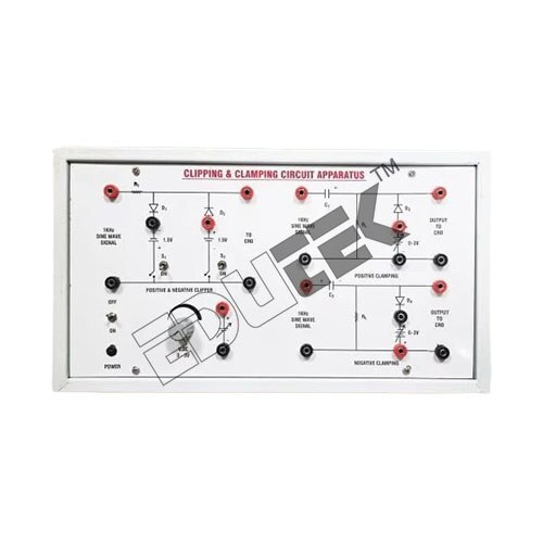 Clipping & Clamping Circuit Apparatus - Dc Regulated Power Supply 0-3v Dc / 150 Ma, Engraved Circuit Diagram, Two Diodes For Clipping & Clamping | Designed For Engineering Electronics Instruments