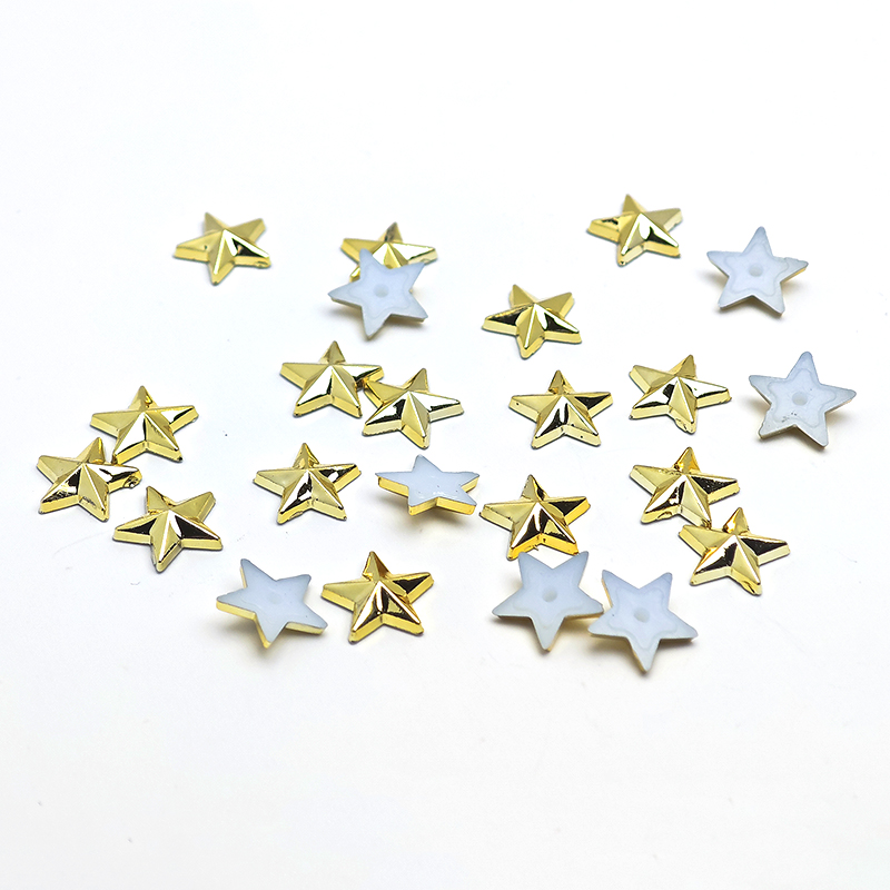 Silver Alloy Star Rivets For Handmade Leather Goods - Hardness: Rigid